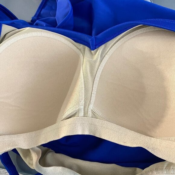 Simply‎ Cacique One Piece Swimsuit Dress Blue - Picture 6 of 7